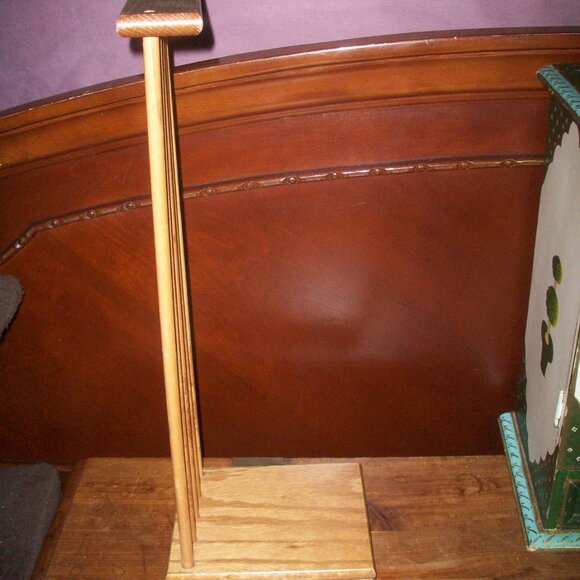 Vintage Wood Bookends Expanding Wooden Book Ends Holder CD/DVD Rack Shelf Dryer - Picture 3 of 12